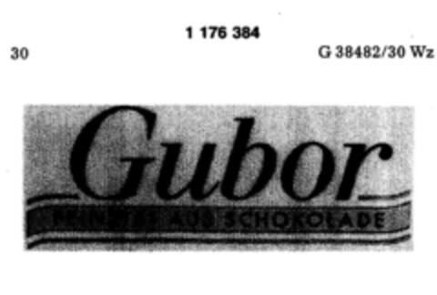 Gubor FEINSTES AUS SCHOKOLADE Logo (DPMA, 31.08.1990)