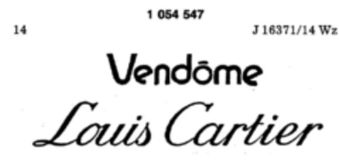 Vendôme Louis Cartier Logo (DPMA, 31.10.1980)