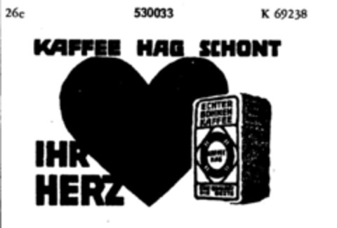KAFFEE HAG SCHONT IHR HERZ Logo (DPMA, 26.11.1930)