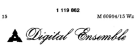 Digital Ensemble Logo (DPMA, 06/24/1987)