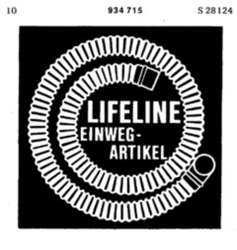 LIFELINE EINWEG-ARTIKEL Logo (DPMA, 08.08.1974)