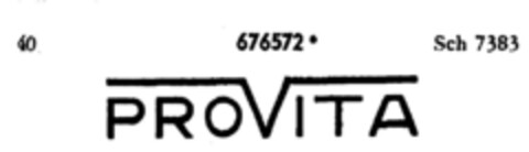 PROVITA Logo (DPMA, 31.03.1955)