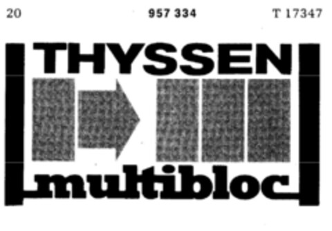 THYSSEN multibloc Logo (DPMA, 19.05.1976)