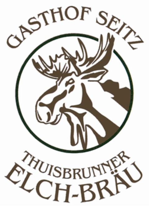 GASTHOF SEITZ THUISBRUNNER ELCH-BRÄU Logo (DPMA, 19.09.2012)