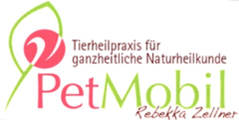 Tierheilpraxis für ganzheitliche Naturheilkunde PetMobil Rebekka Zellner Logo (DPMA, 10/31/2013)