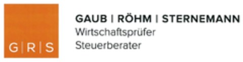 G|R|S GAUB | RÖHM | STERNEMANN Wirtschaftsprüfer Steuerberater Logo (DPMA, 03.02.2018)