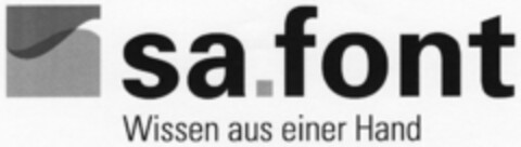 sa.font Wissen aus einer Hand Logo (DPMA, 30.08.2005)