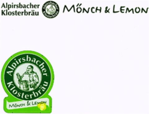Alpirsbacher Klosterbräu MÖNCH & LEMON Logo (DPMA, 03/14/2007)
