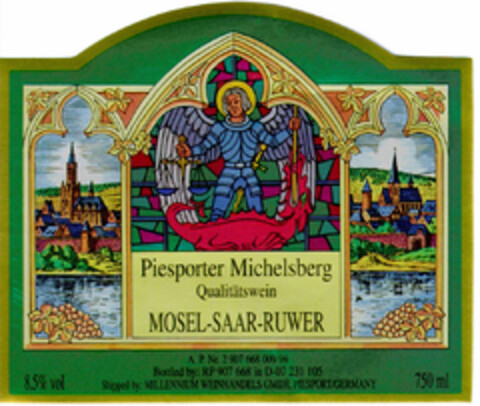 Piesporter Michelsberg Qualitätswein MOSEL-SAAR-RUWER Logo (DPMA, 13.08.1996)