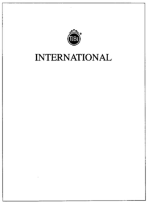 TEBE INTERNATIONAL Logo (DPMA, 09.02.1998)