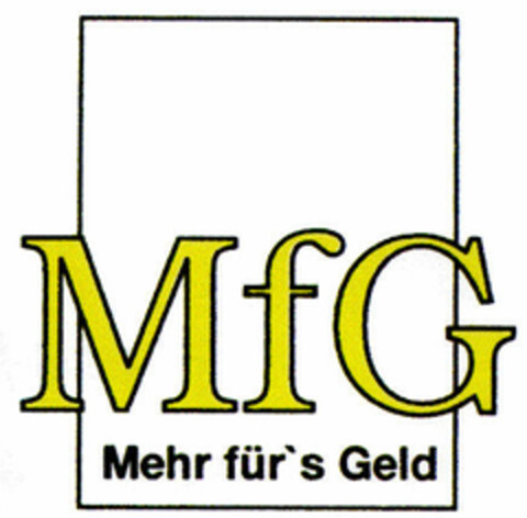 MfG Mehr für's Geld Logo (DPMA, 16.08.1999)