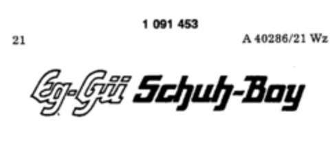 Eg-Gü Schuh-Boy Logo (DPMA, 14.08.1985)