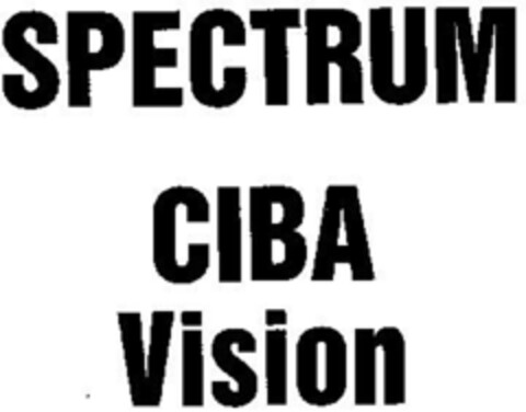 SPECTRUM CIBA Vision Logo (DPMA, 30.01.1989)
