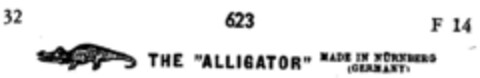 THE "ALLIGATOR" MADE IN NÜRNBERG (GERMANY) Logo (DPMA, 12.08.1892)