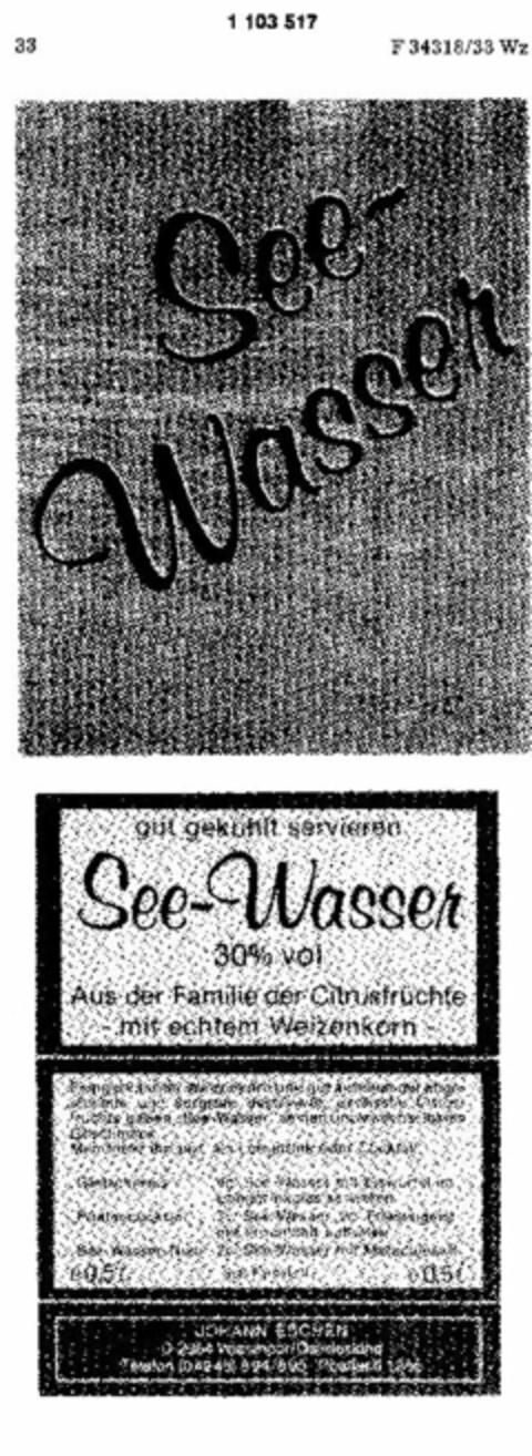 See-Wasser Logo (DPMA, 02.04.1986)