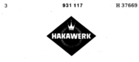 HAKAWERK Logo (DPMA, 20.11.1972)