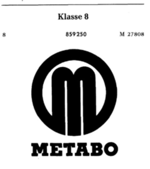 METABO Logo (DPMA, 27.05.1967)