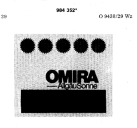 OMIRA - Allgäu Sonne Logo (DPMA, 07.12.1978)