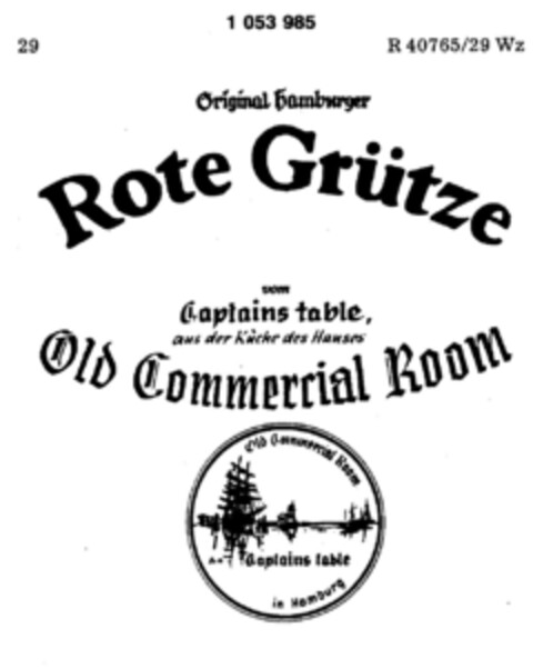 Rote Grütze Old Commercial Room Logo (DPMA, 16.11.1982)