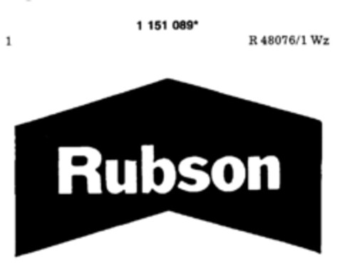 Rubson Logo (DPMA, 26.05.1989)