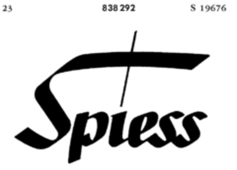 Spiess Logo (DPMA, 01.03.1967)