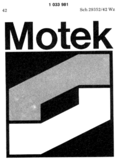 Motek Logo (DPMA, 10/16/1981)