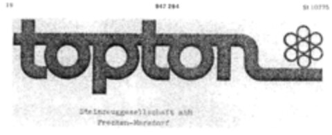 topton Steinzeuggesellschaft mbH Frechen-Marsdorf Logo (DPMA, 06.11.1975)