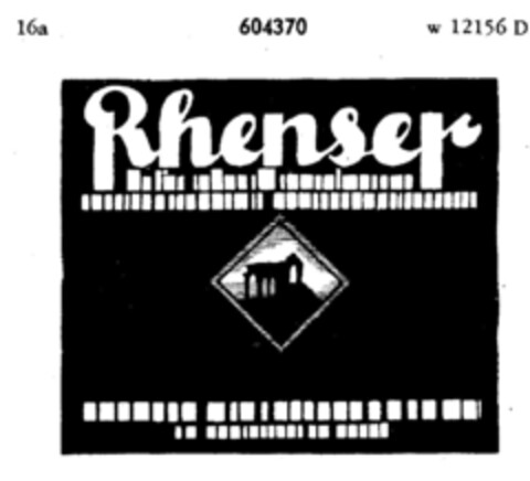 Rhenser Logo (DPMA, 12/30/1948)