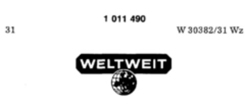 WELTWEIT Logo (DPMA, 24.01.1980)