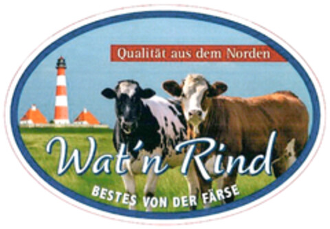 Qualität aus dem Norden Wat'n Rind BESTES VON DER FÄRSE Logo (DPMA, 23.11.2021)