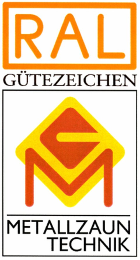 RAL GÜTEZEICHEN METALLZAUN TECHNIK Logo (DPMA, 12/02/2005)