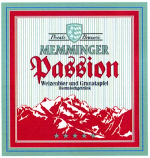 Private Brauerei MEMMINGER Passion Weizenbier und Granatapfel Biermischgetränk Logo (DPMA, 05/16/2007)