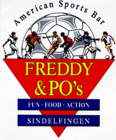 American Sports Bar FREDDY&PO's Logo (DPMA, 27.06.1997)