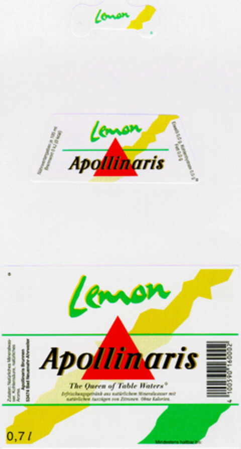 Lemon Apollinaris Logo (DPMA, 05.06.1998)