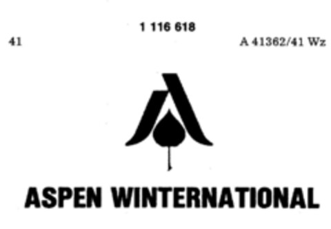 ASPEN WINTERNATIONAL Logo (DPMA, 16.04.1986)