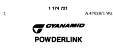 CYANAMID POWDERLINK Logo (DPMA, 30.01.1990)