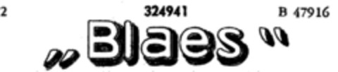 "Blaes" Logo (DPMA, 11.07.1924)
