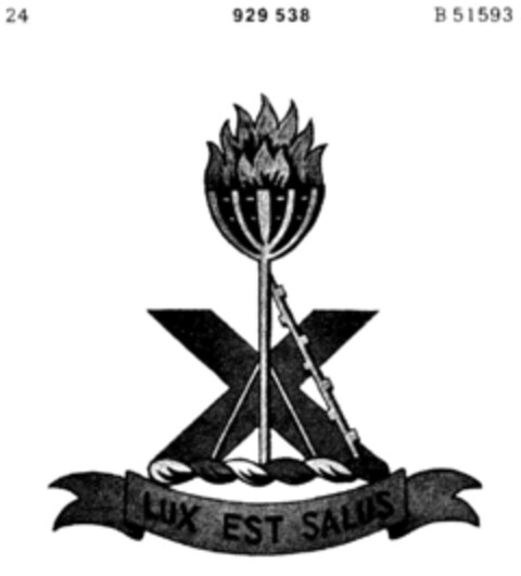 LUX EST SALUS Logo (DPMA, 28.09.1973)