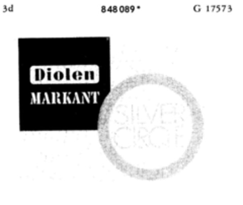 Diolen MARKANT SILVER CIRCLE Logo (DPMA, 13.04.1968)