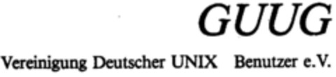 GUUG Vereinigung Deutscher UNIX Benutzer e.V. Logo (DPMA, 08/08/1985)