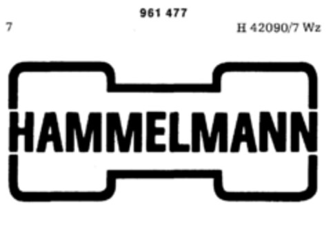 HAMMELMANN Logo (DPMA, 14.08.1976)