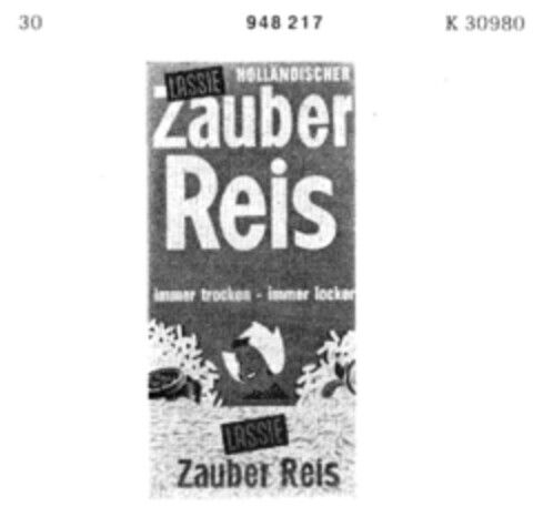 LASSIE Zauber Reis Logo (DPMA, 10.04.1970)