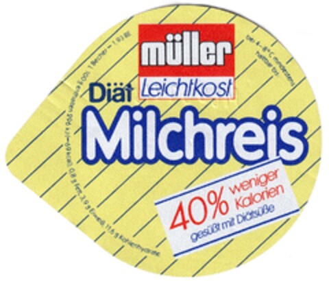 müller Leichtkost Diät Milchreis Logo (DPMA, 14.05.1987)