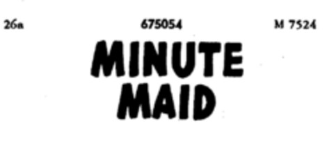 MINUTE MAID Logo (DPMA, 18.01.1954)