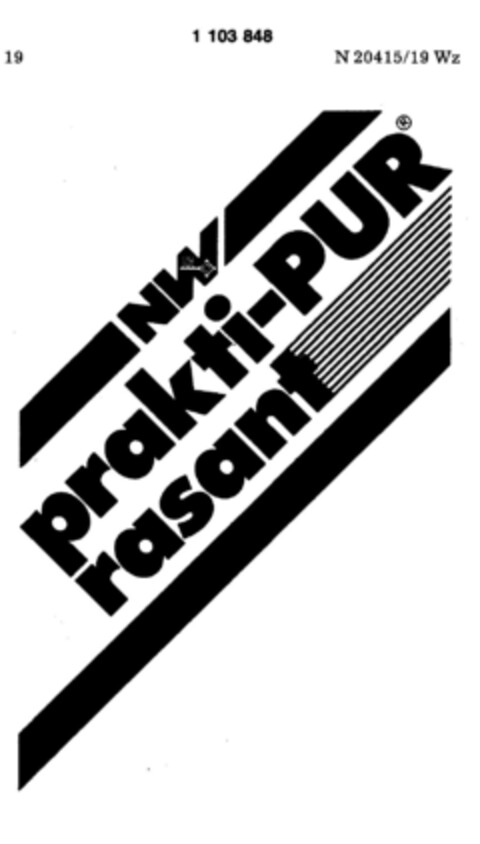 NW prakti-Pur rasant Logo (DPMA, 05.07.1986)