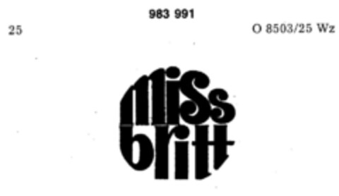 miss britt Logo (DPMA, 23.09.1975)