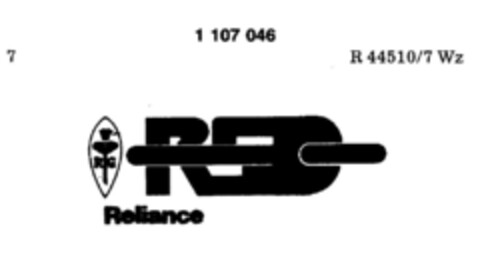 Reliance Logo (DPMA, 07/24/1986)