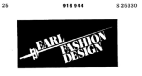 EARL FASHION DESIGN Logo (DPMA, 18.03.1972)