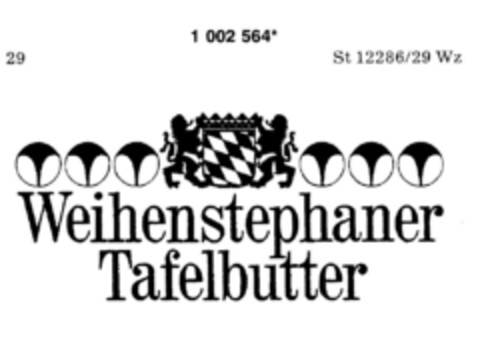 Weihenstephaner Tafelbutter Logo (DPMA, 02/26/1980)