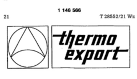 thermo export Logo (DPMA, 04.02.1989)